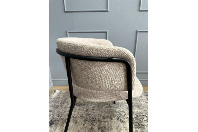 Комплект стульев 2шт KENNER 303SD черный/микробукле бежевый-19