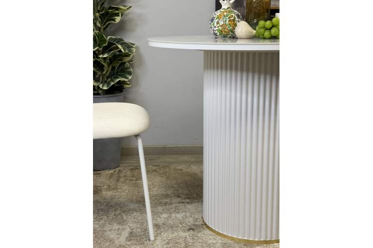 Стол Kenner LD900, белый/керамика мрамор белый глянец-7