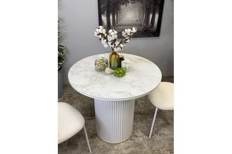 Стол Kenner LD900, белый/керамика мрамор белый глянец-11