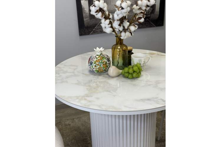 Стол Kenner LD900, белый/керамика мрамор белый глянец-13