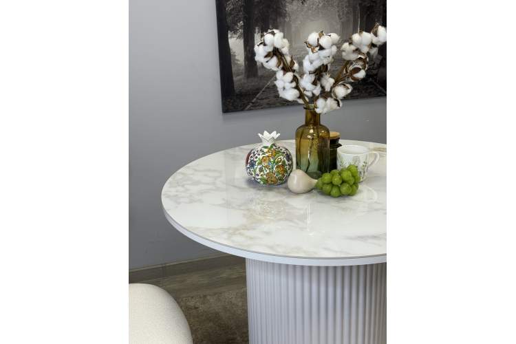 Стол Kenner LD900, белый/керамика мрамор белый глянец-14