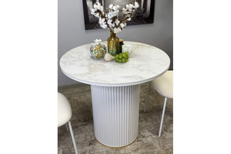 Стол Kenner LD900, белый/керамика мрамор белый глянец-15