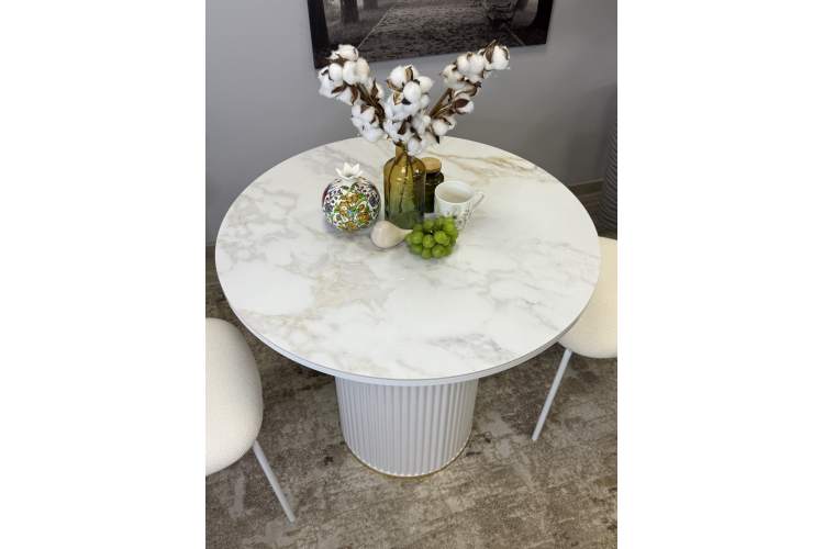 Стол Kenner LD900, белый/керамика мрамор белый глянец-16