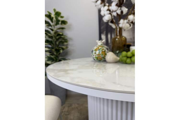 Стол Kenner LD900, белый/керамика мрамор белый глянец-19