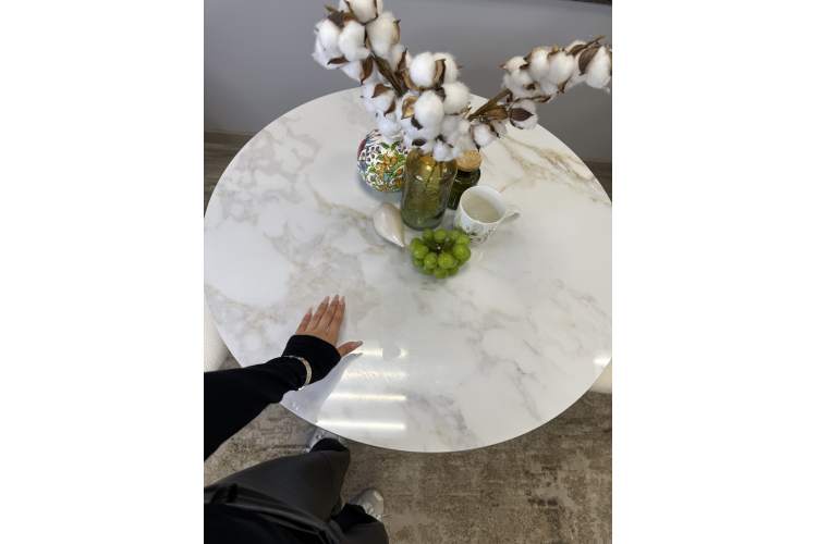 Стол Kenner LD900, белый/керамика мрамор белый глянец-23