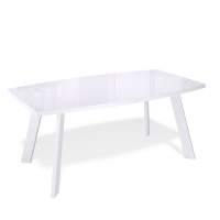 Стол KENNER SL1600 белый/стекло белое сатин