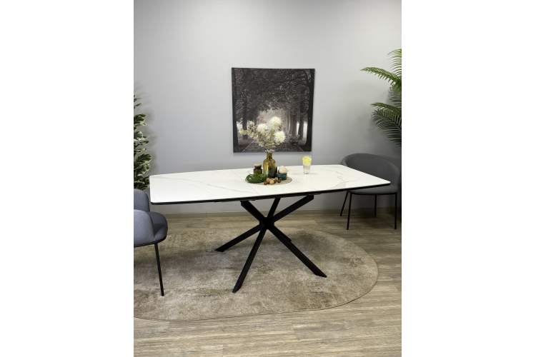 Стол Kenner BR1300, черный/керамика GLORIA WHITE-14