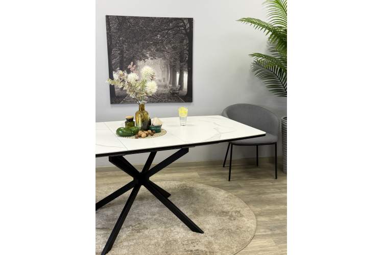 Стол Kenner BR1300, черный/керамика GLORIA WHITE-15