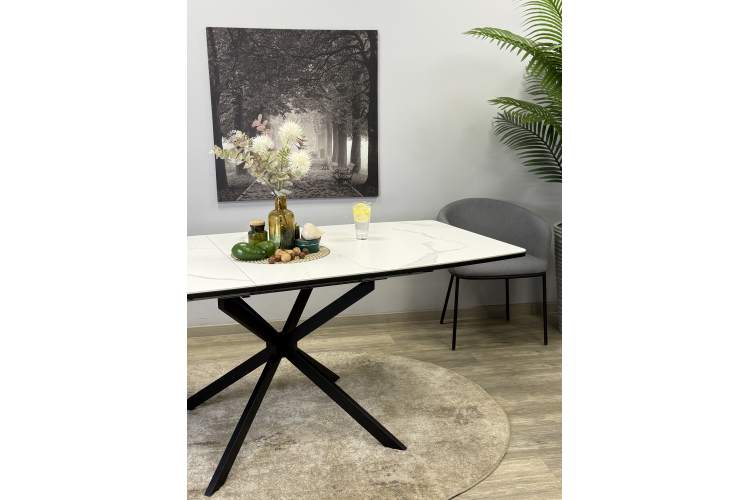 Стол Kenner BR1300, черный/керамика GLORIA WHITE-7