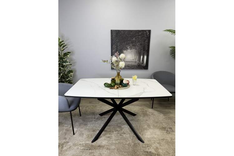 Стол Kenner BR1300, черный/керамика GLORIA WHITE-2