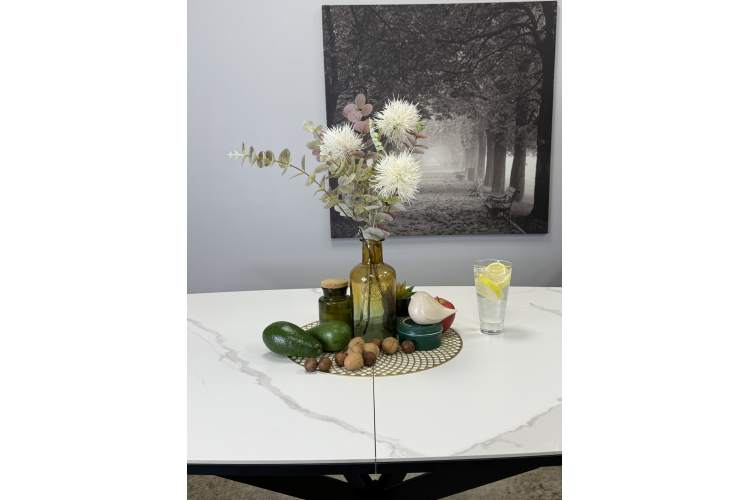 Стол Kenner BR1300, черный/керамика GLORIA WHITE-3