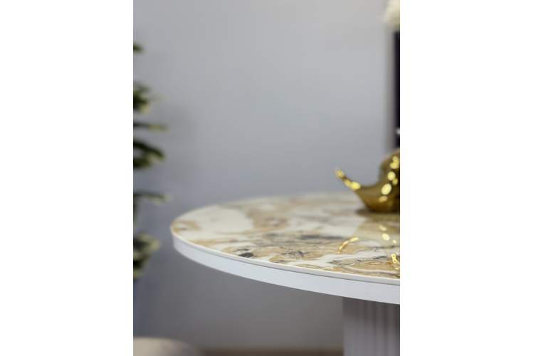 Стол KENNER LD1000 белый/керамика мрамор золотой глянец-19
