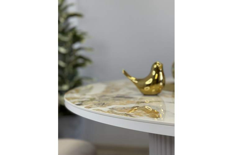 Стол KENNER LD1000 белый/керамика мрамор золотой глянец-20