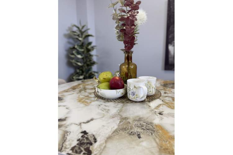 Стол KENNER LD1000 белый/керамика мрамор золотой глянец-22