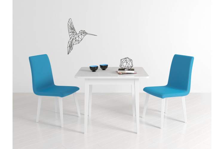 Стол KENNER 900 М белый/стекло белое сатин-1