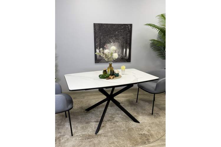 Стол Kenner BR1300, черный/керамика GLORIA WHITE-4