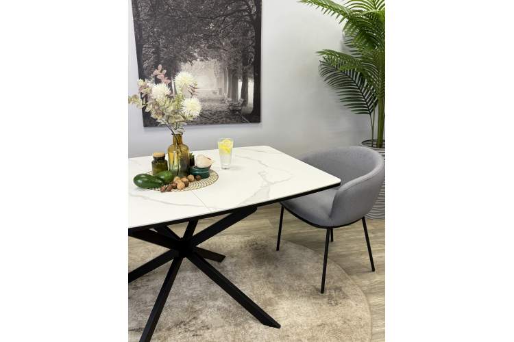 Стол Kenner BR1300, черный/керамика GLORIA WHITE-5