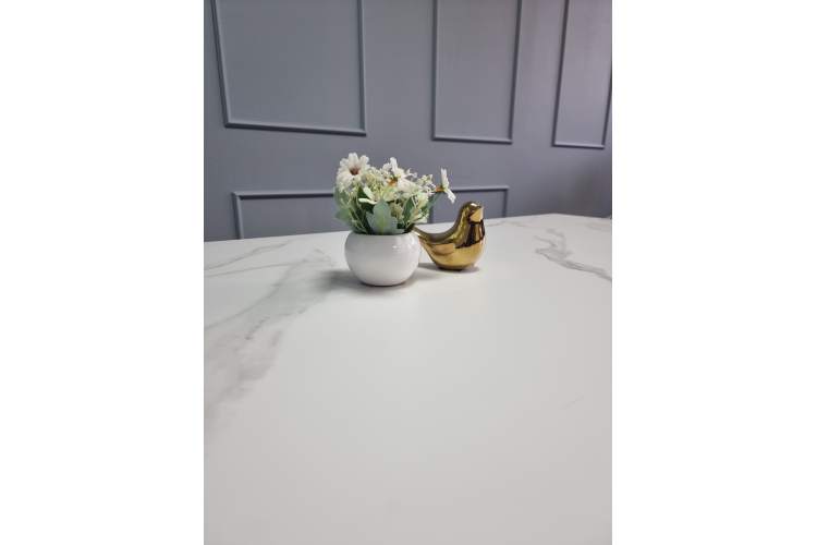 Стол KENNER ML1400 черный/керамика мрамор белый-4