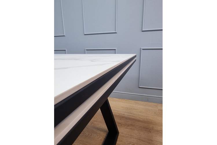 Стол KENNER ML1400 черный/керамика мрамор белый-6