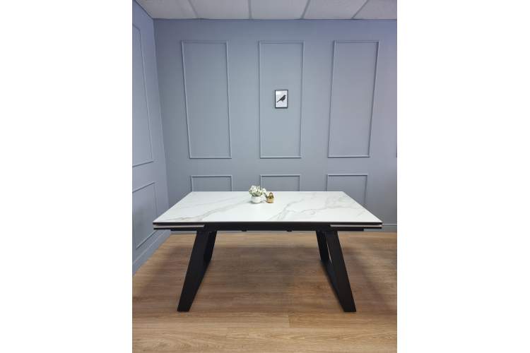 Стол KENNER ML1400 черный/керамика мрамор белый-8