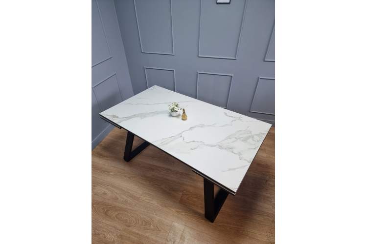 Стол KENNER ML1400 черный/керамика мрамор белый-9