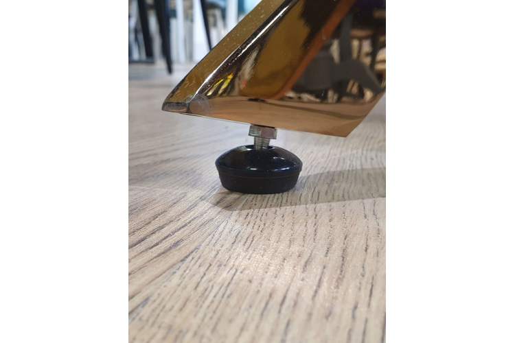 Стол KENNER R1100 золото/камень черный глянец-4