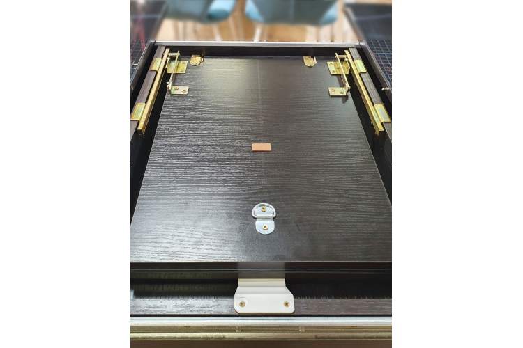 Стол KENNER R1100 золото/камень черный глянец-6