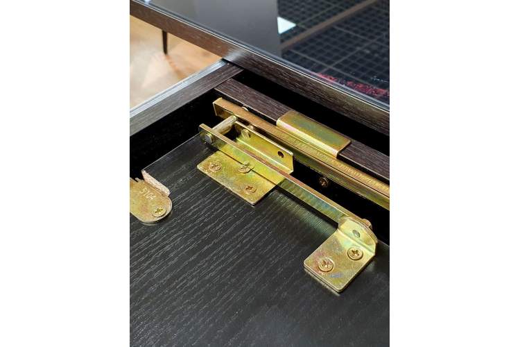 Стол KENNER R1100 золото/камень черный глянец-7