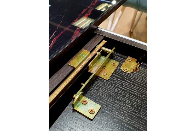 Стол KENNER R1100 золото/камень черный глянец-8