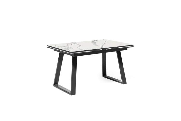Стол KENNER ML1400 черный/керамика мрамор белый
