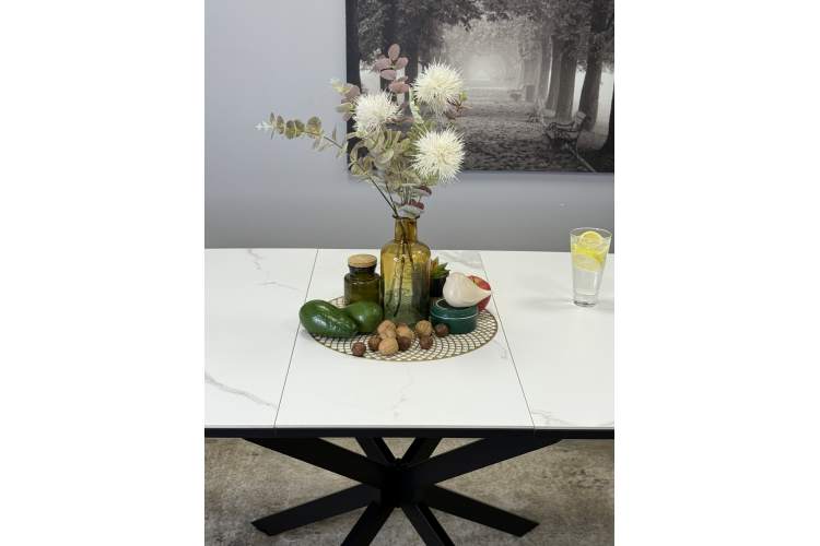 Стол Kenner BR1300, черный/керамика GLORIA WHITE-10