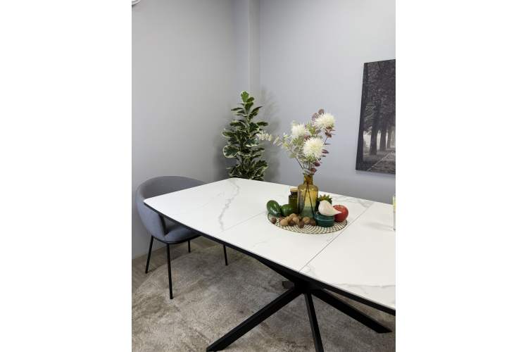 Стол Kenner BR1300, черный/керамика GLORIA WHITE-11