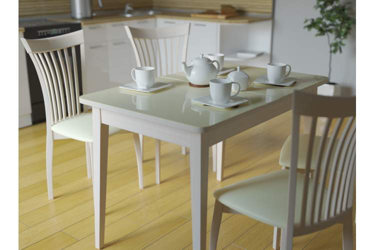 Стол KENNER 1100С венге/стекло белое сатин-2