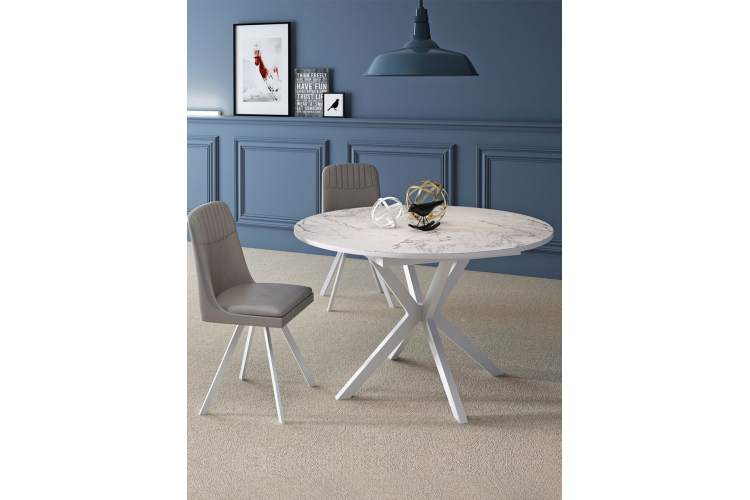 Стол KENNER B1100 белый/стекло белое сатин-1