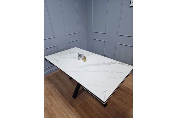 Стол KENNER ME1600 черный/керамика мрамор белый-5