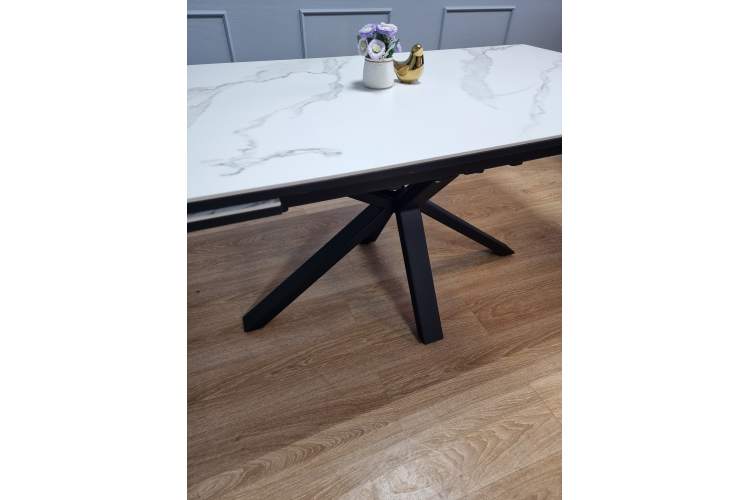 Стол KENNER ME1600 черный/керамика мрамор белый-7