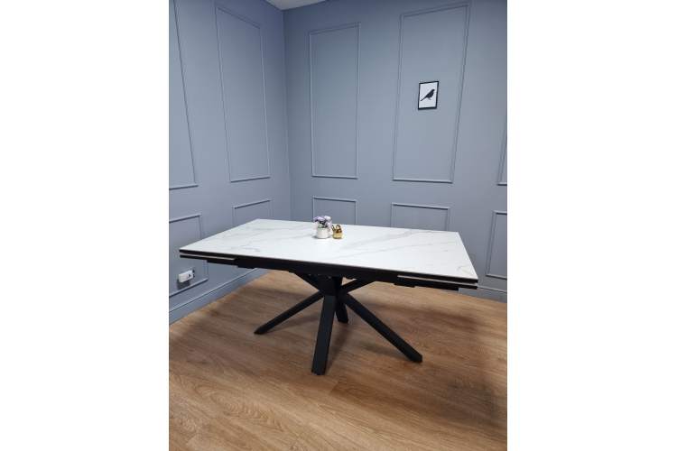 Стол KENNER ME1600 черный/керамика мрамор белый-8