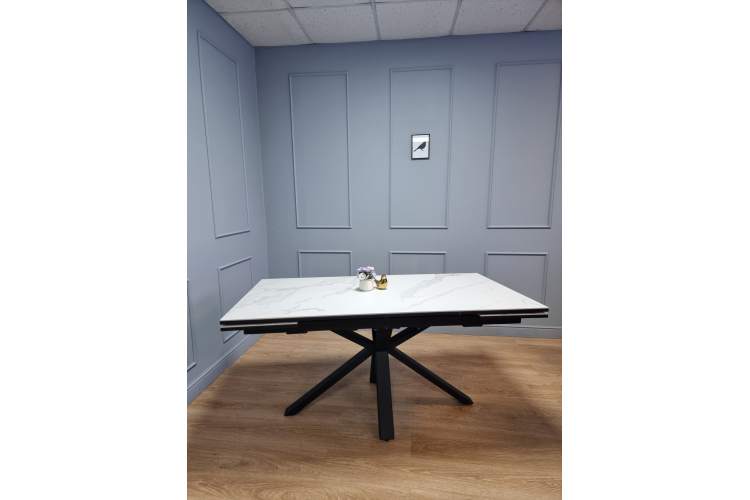 Стол KENNER ME1600 черный/керамика мрамор белый-9