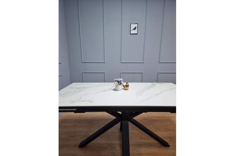 Стол KENNER ME1600 черный/керамика мрамор белый-10