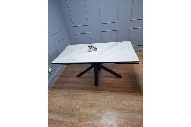 Стол KENNER ME1600 черный/керамика мрамор белый-11