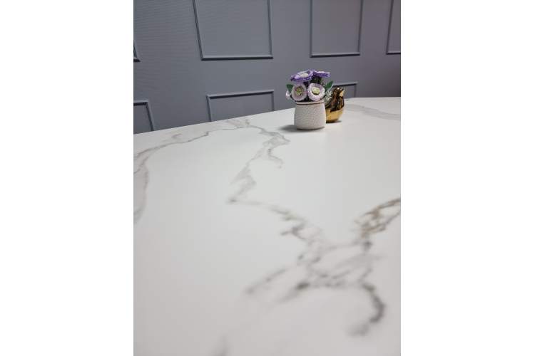 Стол KENNER ME1600 черный/керамика мрамор белый-14