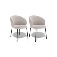 Комплект стульев 2шт KENNER 305SD черный/бежевый микробукле