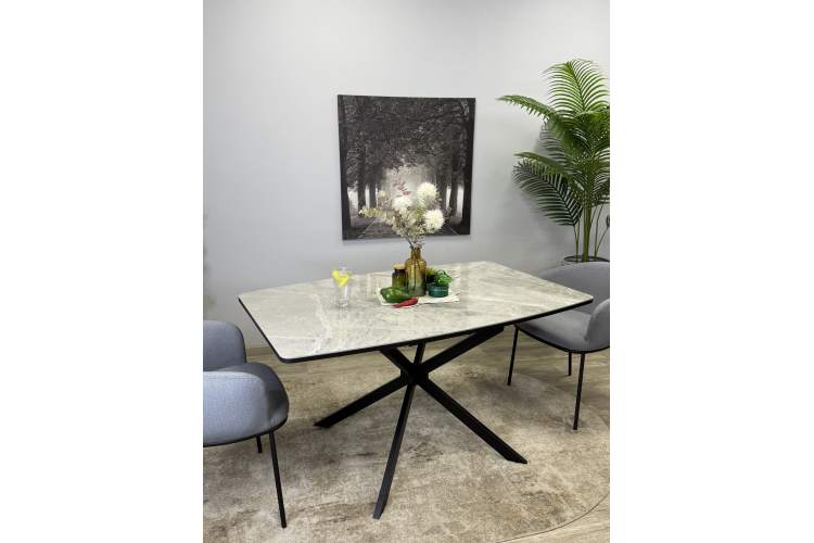 Стол KENNER BR1300 черный/керамика ITALIAN MIDDLE GRAY-3