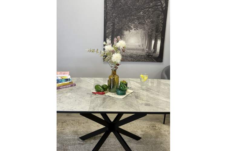 Стол KENNER BR1300 черный/керамика ITALIAN MIDDLE GRAY-2