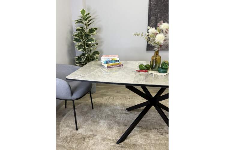 Стол KENNER BR1300 черный/керамика ITALIAN MIDDLE GRAY-6