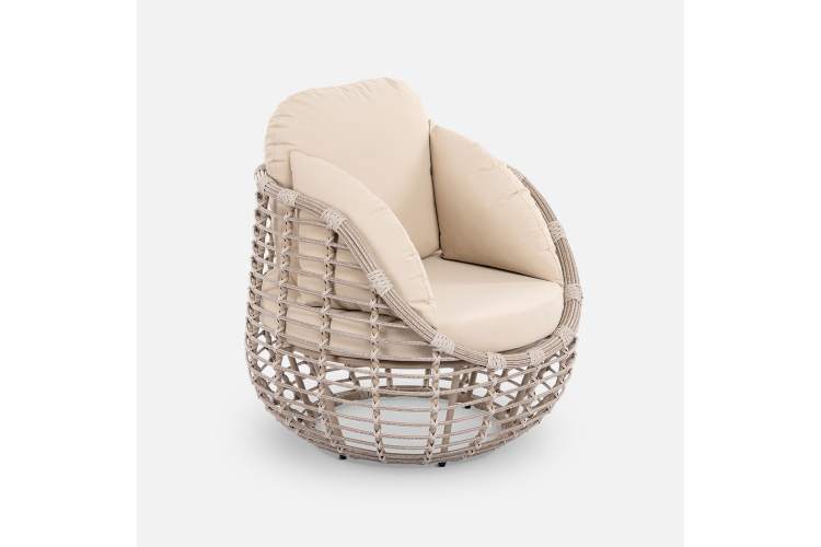 Кресло Lotus Искусственный ротанг Jamaica beige RAL 1019