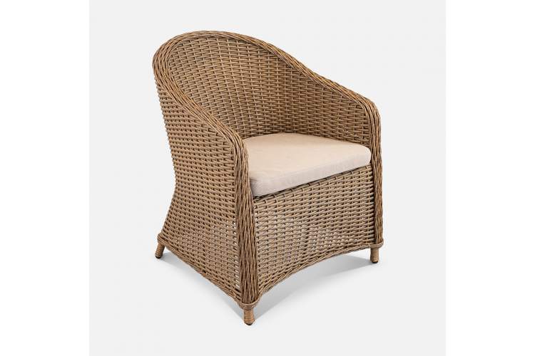 Кресло Primo Искусственный ротанг SUN membrane сappucino RAL 8011