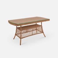 Стол Nova 1530х820 со скруглением СТ Искусственный ротанг RAL 8011