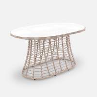 Стол Lotus 1520х930 СТ обеденный Искусственный ротанг RAL 1019