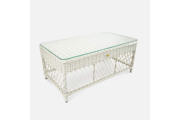 Стол Impero 1130х630 СТ журнальный Искусственный ротанг  RAL 1013